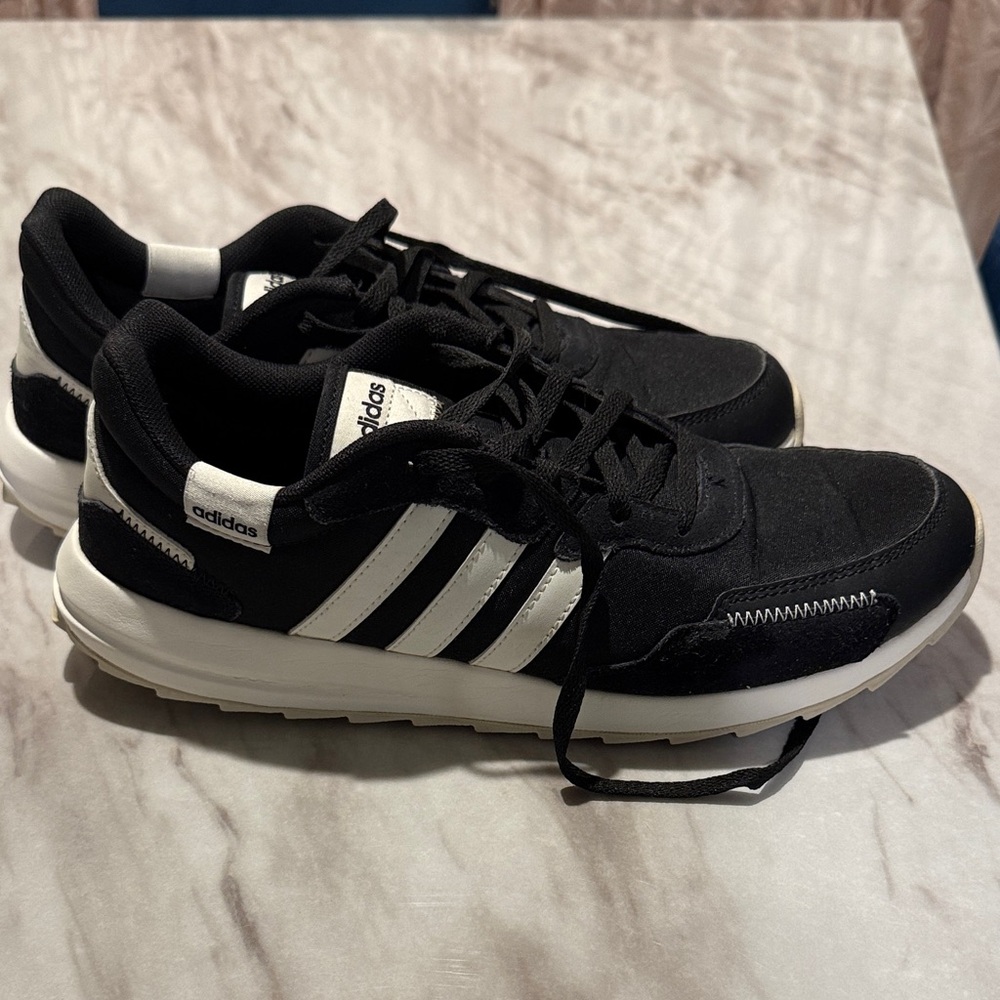 Adidas Womens Black and White Sneakers